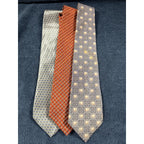 Vintage Thai Silk Tie Lot of 3 POY Thailand Chiang Mai Elephant Novelty Plaid