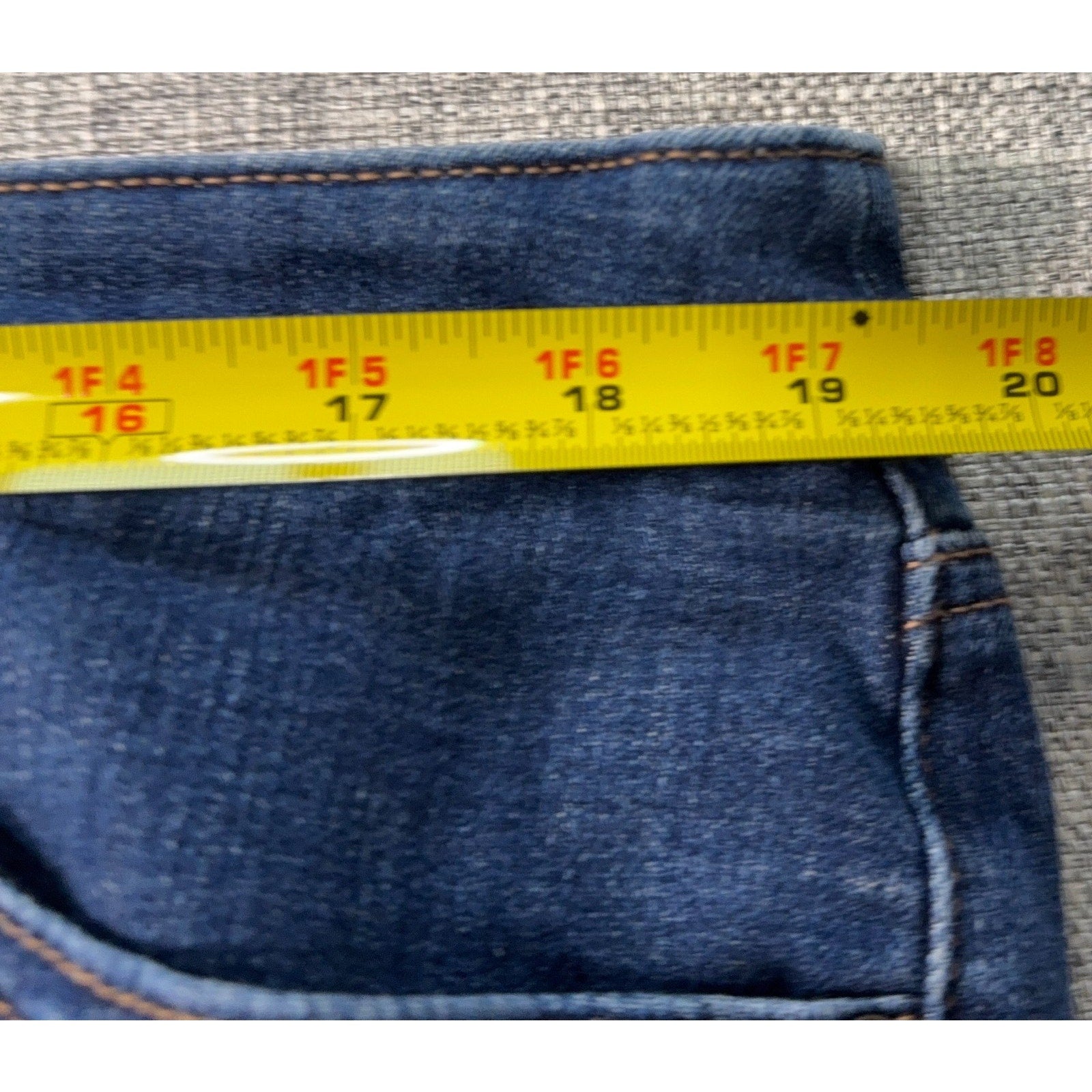 Chico's So Slimming Girlfriend Straight Leg Jeans 3R 16R Dark Wash 38x27
