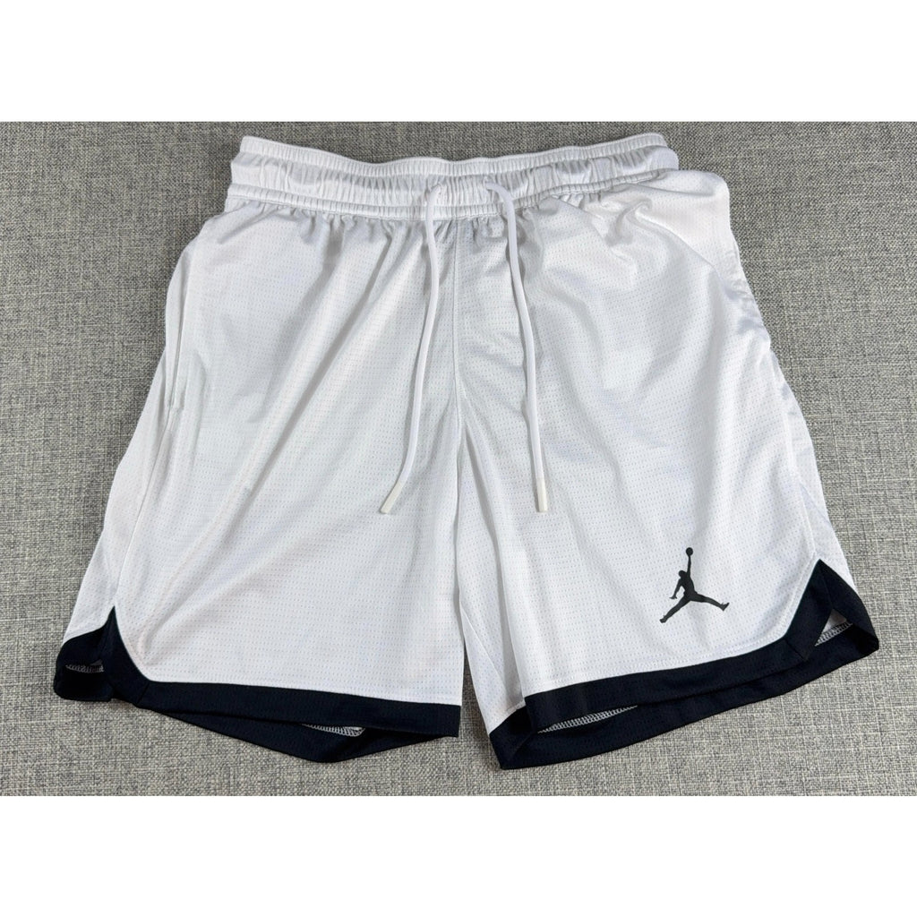 Nike Jordan Dri-FIT Mesh Basketball Shorts Men Small White Black Jumpman