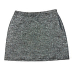 Banana Republic Skirt Womens 8 Black Silver Metallic Jacquard Mini Lined