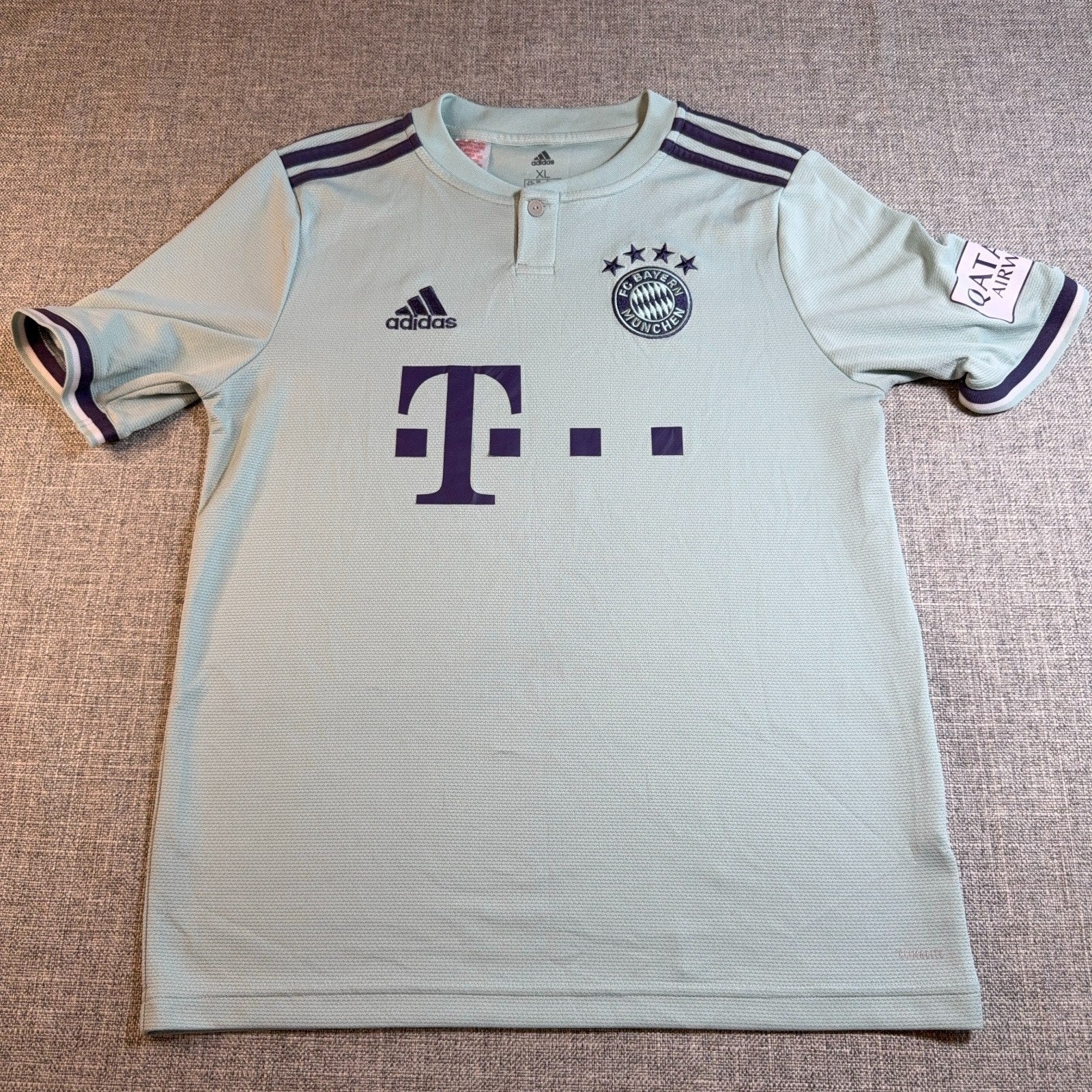 Bayern Munich 2018-19 Away Jersey Youth XL Adidas Soccer Football Green