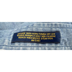 Vintage 90s Tommy Hilfiger Chambray Shirt Mens 16-35 L Hong Kong Crest