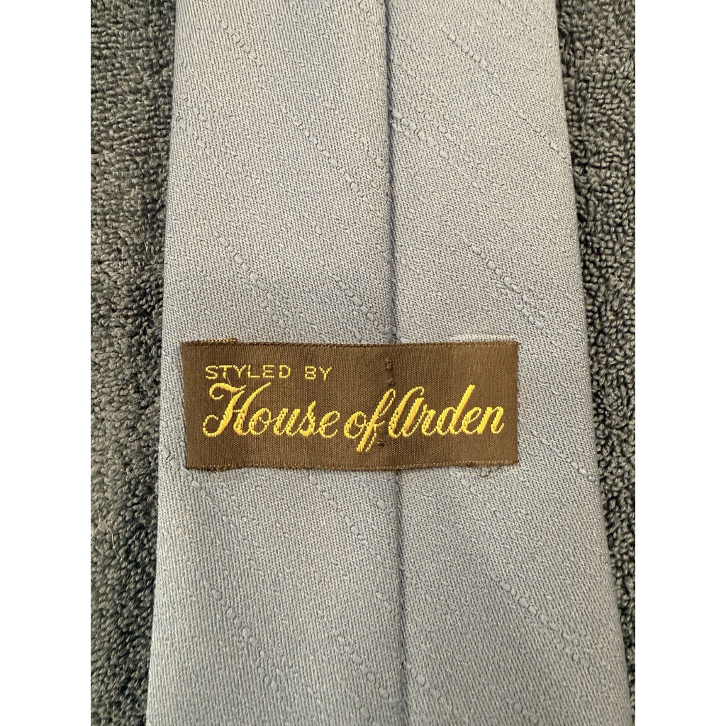 Vintage House of Alden Blue Textured Neck Tie Retro Business Formal Polyester