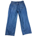 Good American Jeans Womens 10/30 Wide Leg High Rise Medium Wash Blue Denim