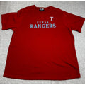 Texas Rangers New Era Short Sleeve Sweatshirt 3XL Red Embroidered MLB