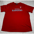 Texas Rangers New Era Short Sleeve Sweatshirt 3XL Red Embroidered MLB