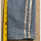 PAIGE Hoxton Ankle Jeans Womens 30 Blue Metallic Silver Stripe Skinny High Rise