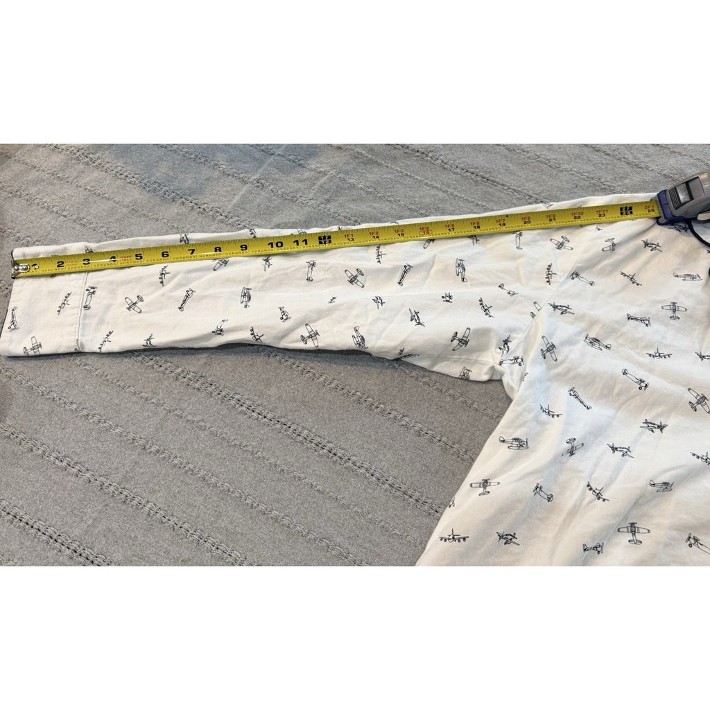 Petite Plume PJ Set Womens XL Airplane Print Cotton Sleepwear Lounge Pants