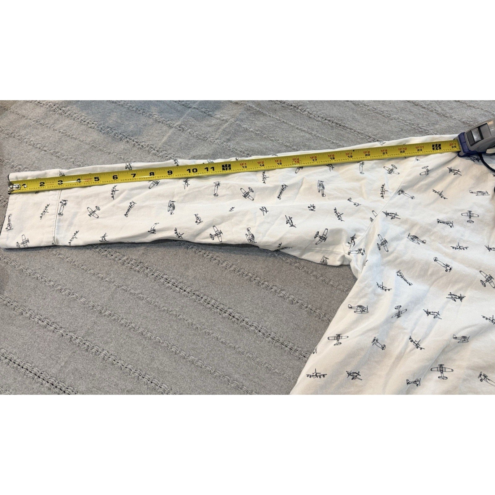 Petite Plume PJ Set Womens XL Airplane Print Cotton Sleepwear Lounge Pants