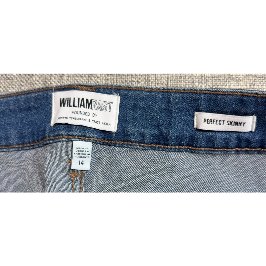 William Rast Perfect Skinny Jeans Womens 14 Floral Rose Print Justin Timberlake
