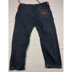 93brand Casual Gi Pants Mens A2 Black Orange Drawstring Jiu Jitsu Lounge