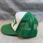 Lucky Green White Trucker Hat Mesh Snapback Nissun Rope Foam Front Adult