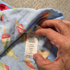 Cove Mens XL Rayon Button Up Shirt Blue Popsicle Print Novelty Vacation Beach
