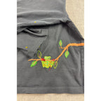 Michael Simon Light Frog Cardigan Womens X Embroidered Beaded Novelty Black
