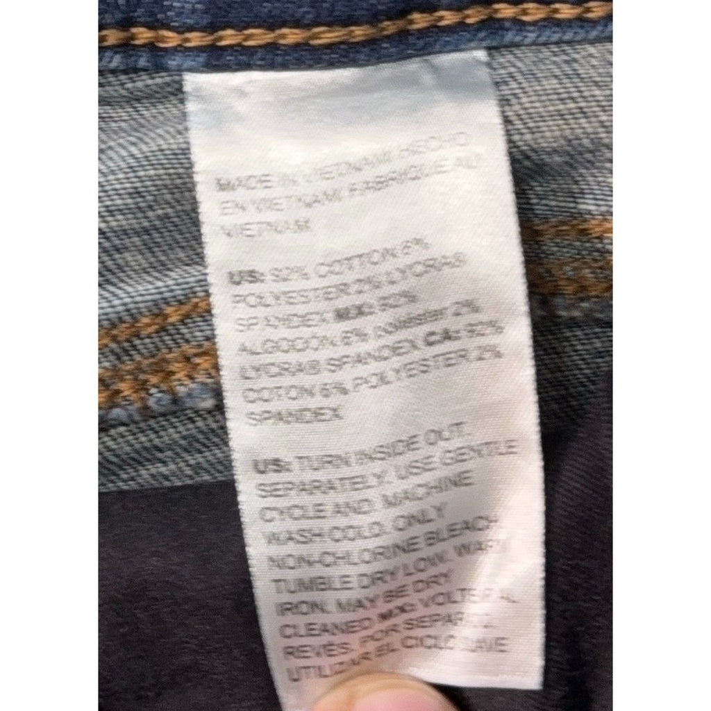 Chico's So Slimming Girlfriend Straight Leg Jeans 3R 16R Dark Wash 38x27