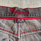 Coogi Australia Jeans Mens 42x35 Gray Baggy Y2K Hip Hop Embroidered Denim