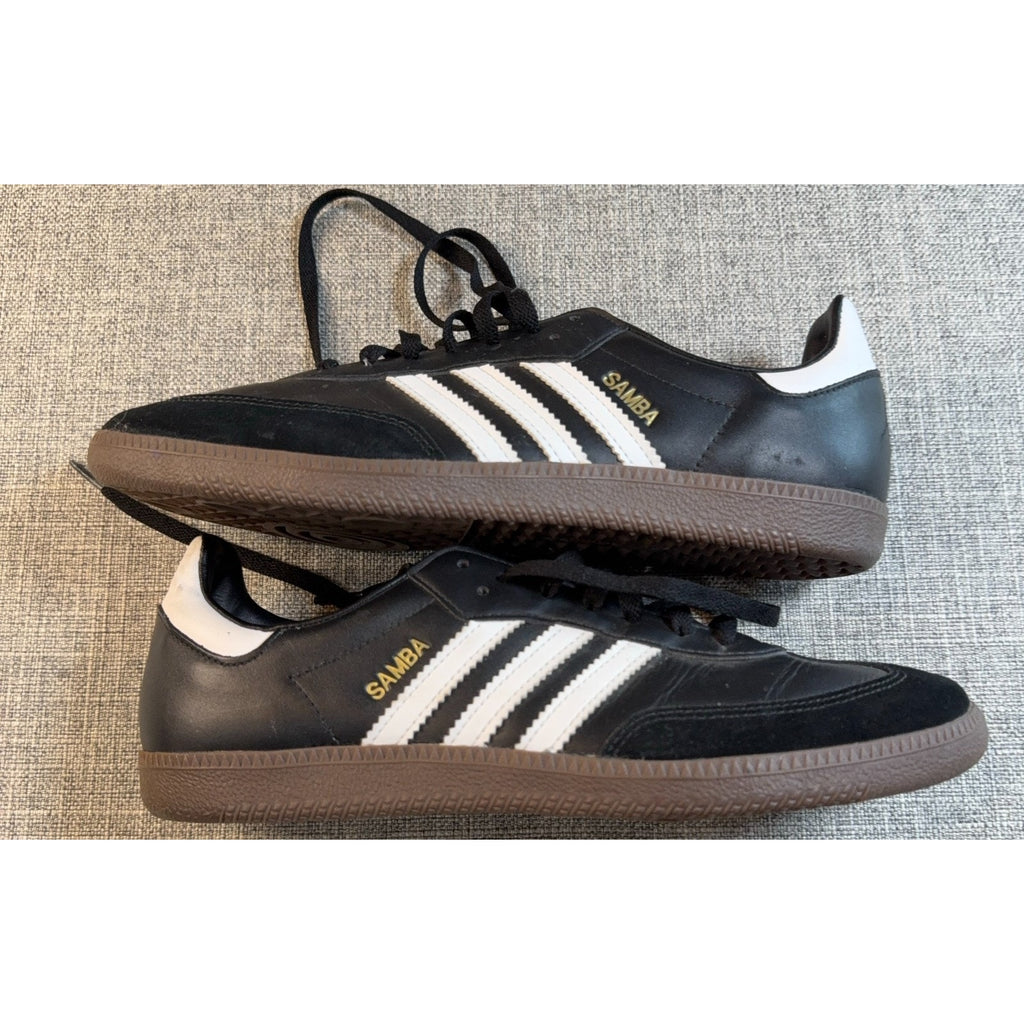 adidas Samba G17100 Mens 9.5 Black White Gum 2010 Leather Sneakers