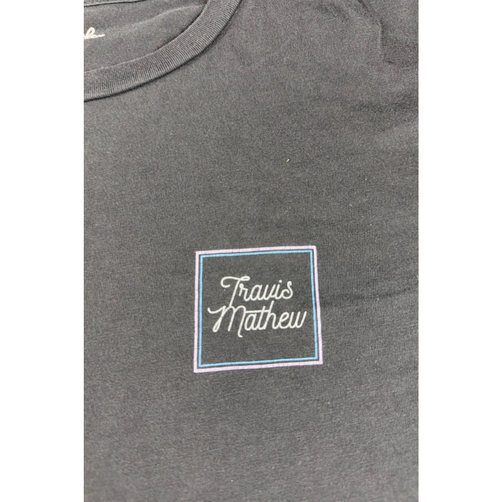TravisMathew T Shirt Mens M Black Graphic Golf Sunset Established 2007 Tee