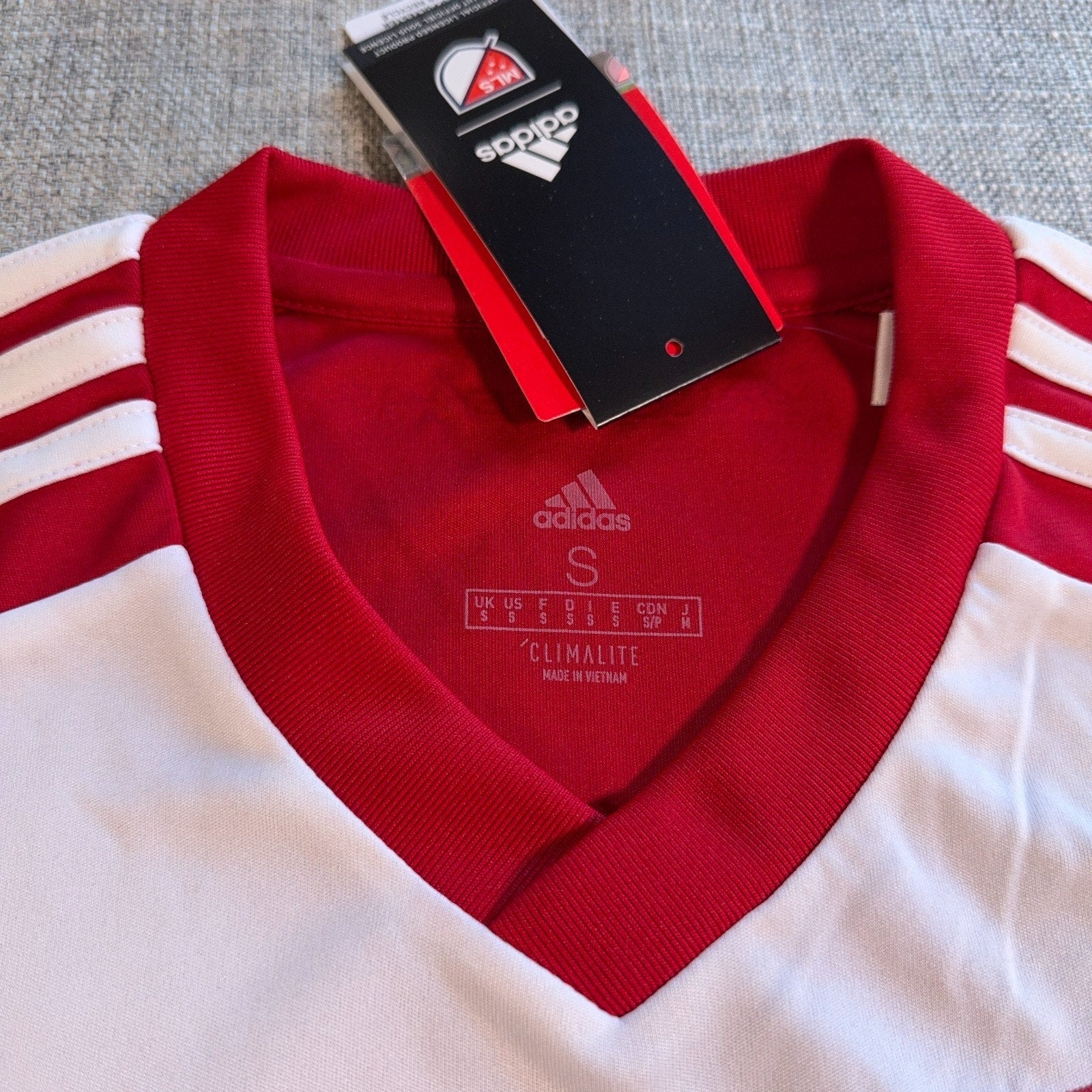 NWT FC Dallas Adidas Jersey Men’s Small MLS AdvoCare Climalite Soccer Shirt Red