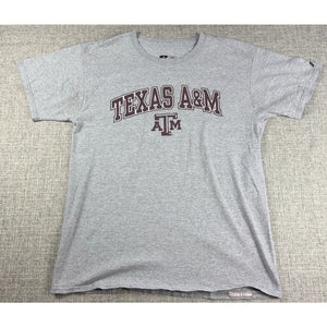 Texas A&M Aggies Russell Athletic Shirt Mens M Gray NCAA College Football Tee