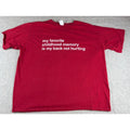 Port & Company 3XL Red Funny T Shirt Childhood Memory Back Not Hurting Humor