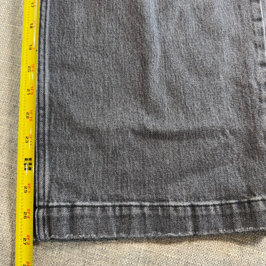 Hollister Super Baggy Jeans Mens 34x30 Gray Black Mushroom Patch Y2K Wide Leg