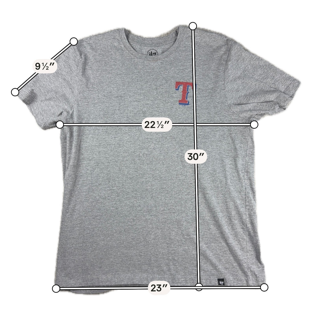 Elvis Andrus Texas Rangers T Shirt Mens XL Gray 47 Brand MLB Baseball #1 Graphic