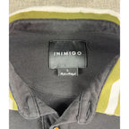 INIMIGO Contrast Heart Polo Shirt Men's L Black Olive Made in Portugal