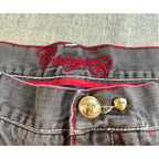 Coogi Australia Jeans Mens 42x35 Gray Baggy Y2K Hip Hop Embroidered Denim