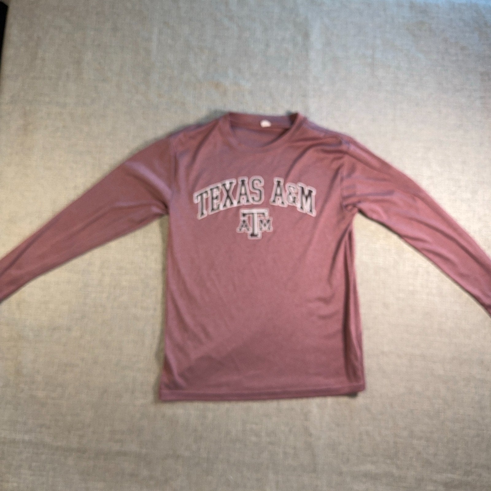 Texas A&M Aggies Shirt Adult Small Maroon Long Sleeve Performance NCAA College