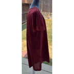 Vintage Henson Kickernick Nightgown Peignoir Robe Set M Burgundy Lace Nylon