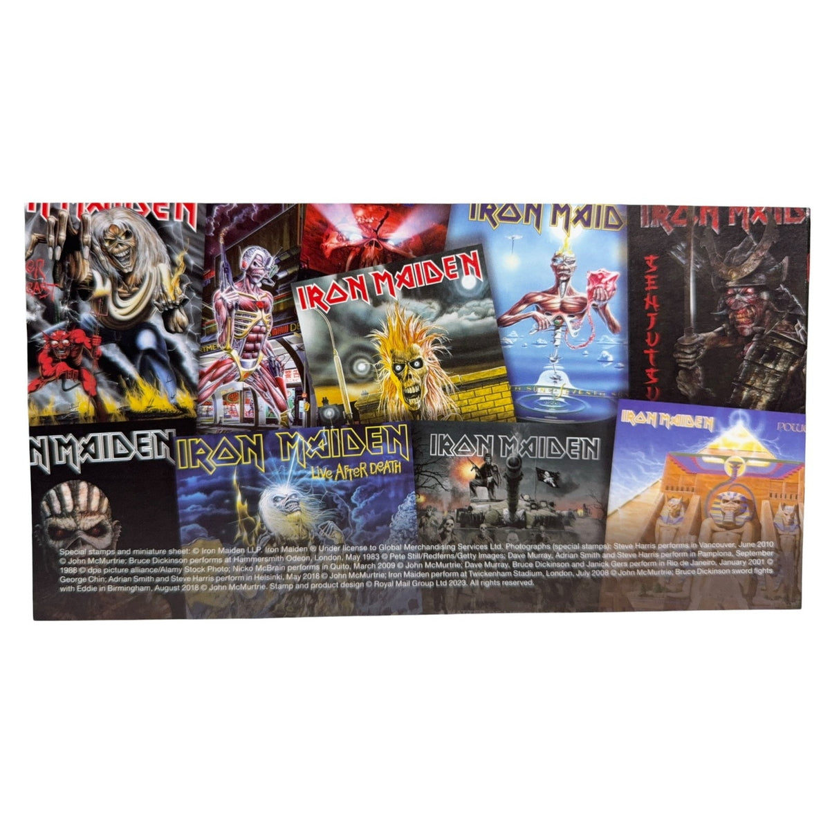 2023 Royal Mail Iron Maiden Eddie Stamp Sheet Pack 4 Stamps Mint MNH