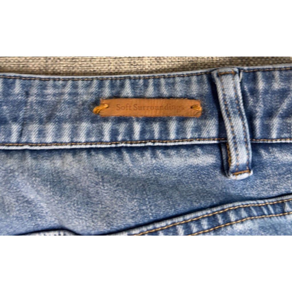 Soft Surroundings Womens Petite Medium Jeans Straight Leg 32 Waist 25.5 Inseam