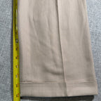 Polo Ralph Lauren Pants Mens 36x30 Khaki Pleated Herringbone Cuffed Cotton