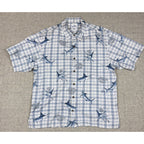 Guy Harvey AFTCO Bluewater Shirt Mens XL Marlin Plaid Fishing Button Up