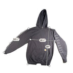 Carhartt Rain Defender Hoodie Mens S Loose Fit Black Logo Sleeve Pullover
