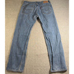 Levi's 505 Regular Fit Jeans Mens 34x32 Light Wash Straight Leg 100% Cotton