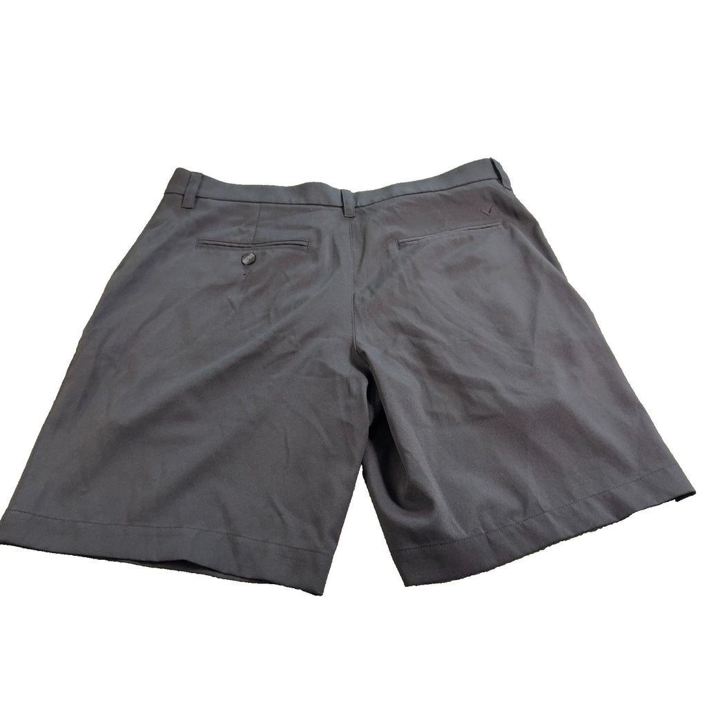 Callaway Golf Shorts Mens 34 Gray Stretch Performance Flat Front 8.5 Inseam