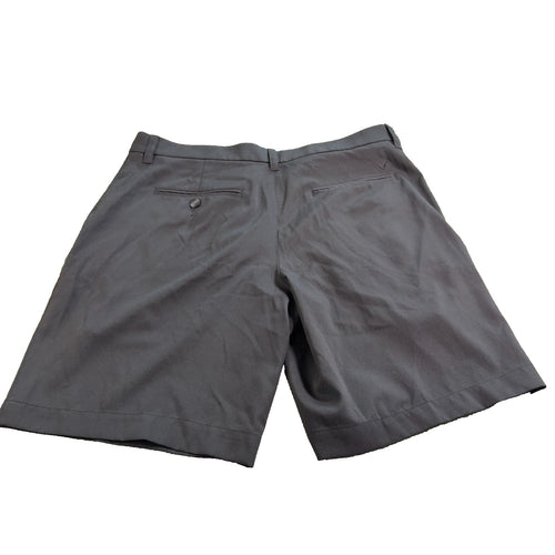 Callaway Golf Shorts Mens 34 Gray Stretch Performance Flat Front 8.5 Inseam