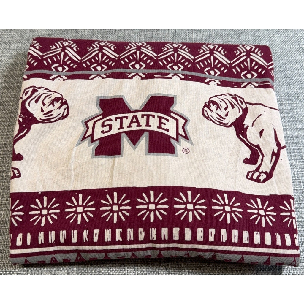 Mississippi State Bulldogs Christmas Sweater Tee Medium Lauren James Long Sleeve