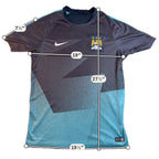 Nike Manchester City Training Shirt Mens S Navy Turquoise Dri-FIT Soccer
