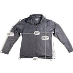 Nike Windbreaker Jacket Mens Large Black Gray White Full Zip Lightweight Lined