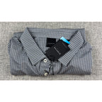 Dunning Golf Polo Mens XXL Black White Check COOLMAX Stretch NWT Club Logo