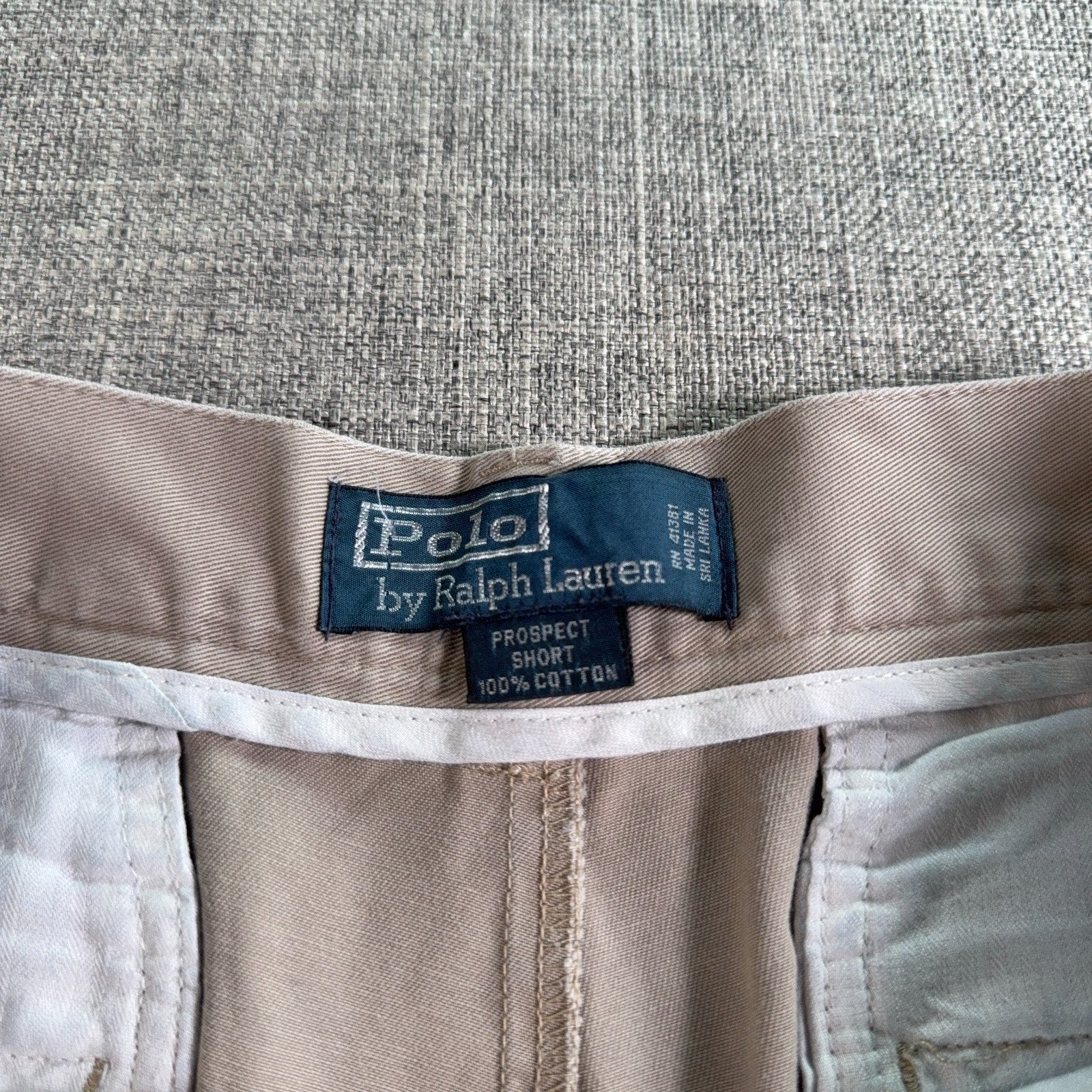 Polo Ralph Lauren Prospect Shorts Mens 32 Khaki Classic Chino Cotton 9 Inseam