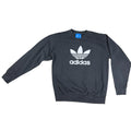 Adidas Originals Trefoil Sweatshirt Mens M Black Crewneck Big Logo Pullover