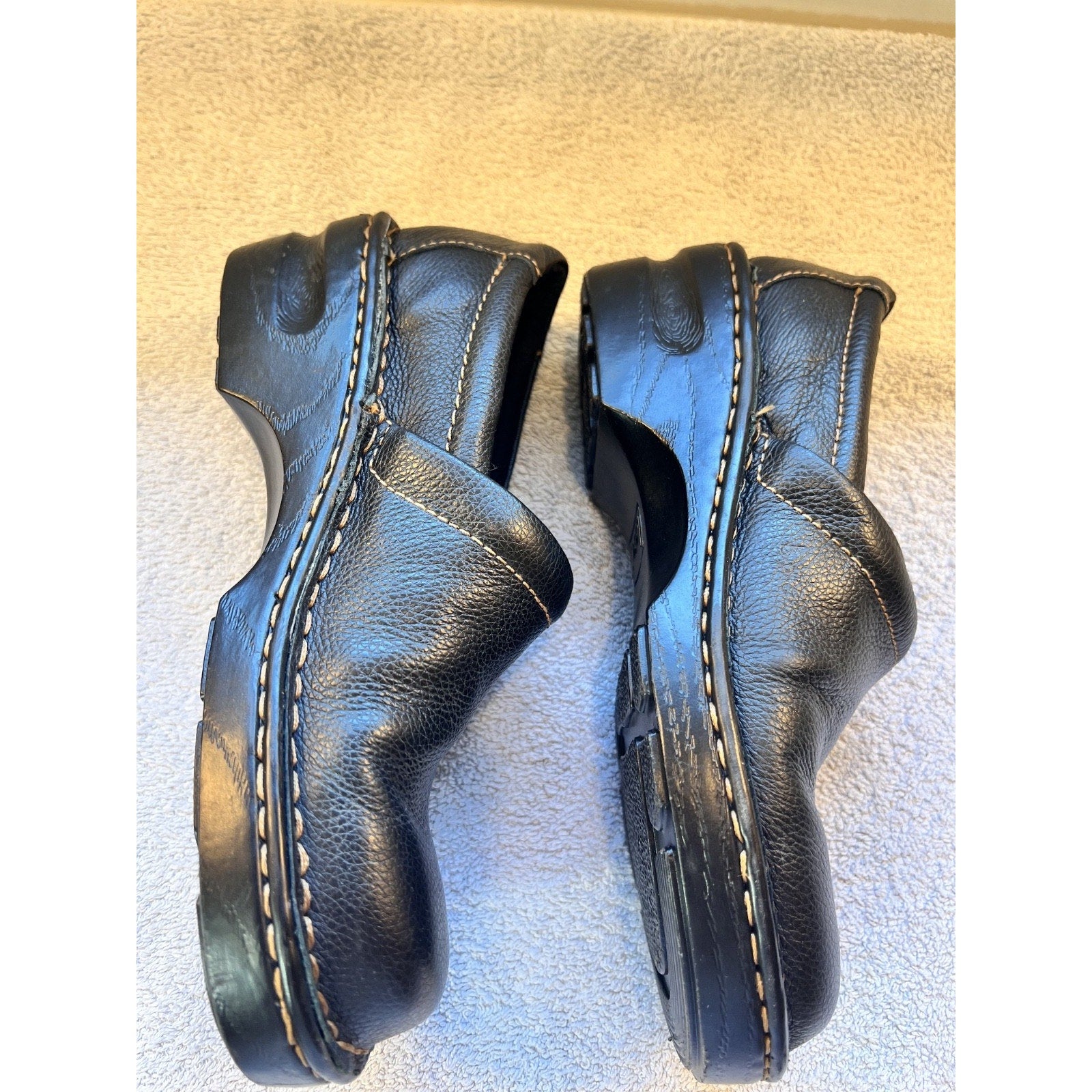 b.o.c Born Concept Black Leather Clogs Womens Size 8M Comfort Mule Work Shoes