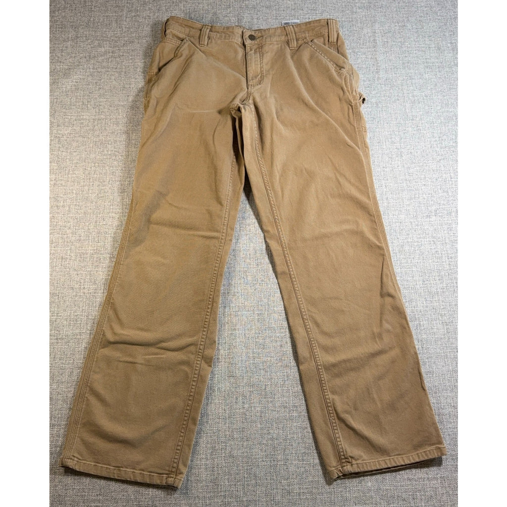 Carhartt Womens Carpenter Pants 10 Regular Brown Original Fit Canvas Workwear