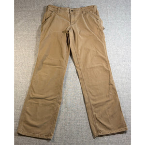 Carhartt Womens Carpenter Pants 10 Regular Brown Original Fit Canvas Workwear