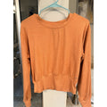 Freely Cropped Long Sleeve Top Womens Medium Orange Athleisure Lightweight