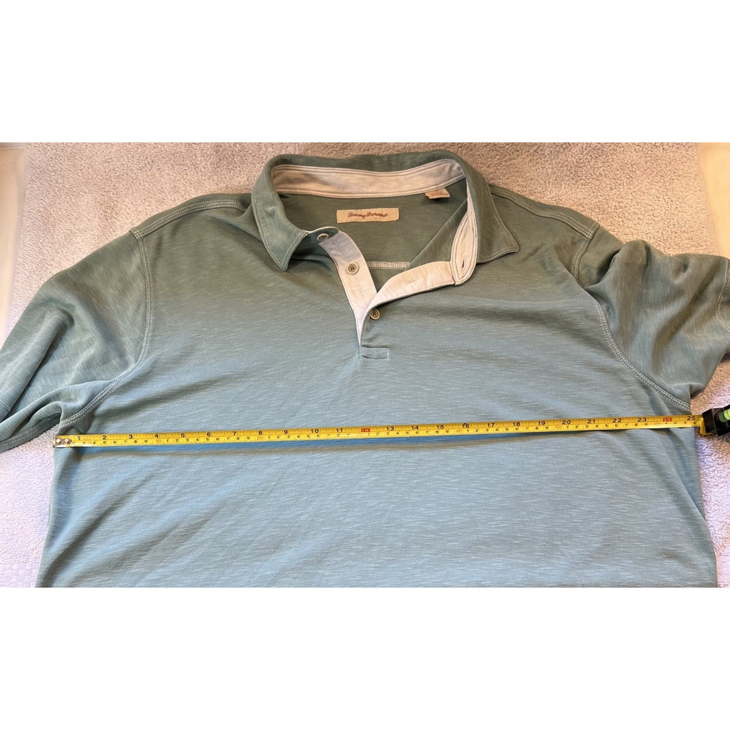 2 Tommy Bahama Polo Shirt Lot Mens XXL TTG Blue Green Short Sleeve Casual Golf
